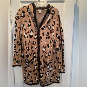 Leopard Print Hooded Sweater